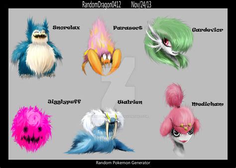 Random pokemon type generator allows the user to select from all the 18 types. You can either select specifically or select all the available regions and types and let the random pokemon team generator provide you with the best options. Additionally, the generator app is being updated with new pokemons, so that you never run short of the best .... 