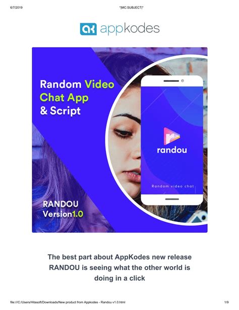 Random video chat script Live Demo Available - Appkodes Randou