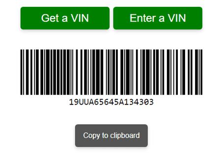 Random vin barcode generator.  Code on GitHub.  No signup.  Why Use Our Free Online...