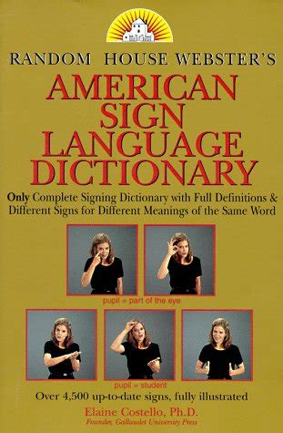 Full Download Random House Websters Pocket American Sign Language Dictionary By Elaine Costello