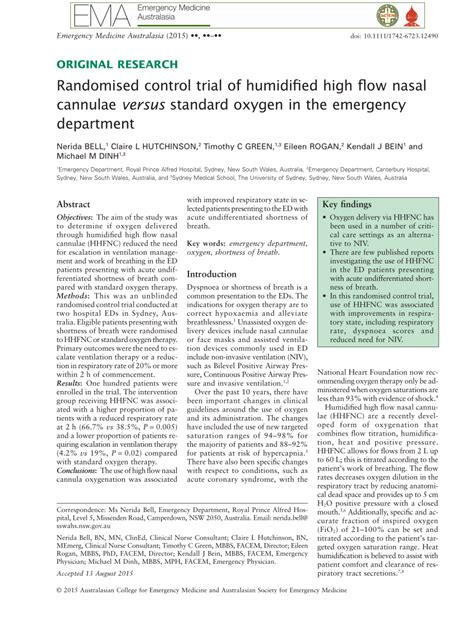 Randomized Controlled Trial of Humidified High …