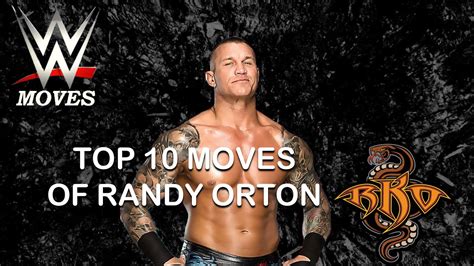 Randy orton moves. The closest moment to Orton ending The Streak came when Taker had his hand around Randy's throat and Orton was being hoisted up for the Chokeslam; although not Taker's main finisher it is a signature … 