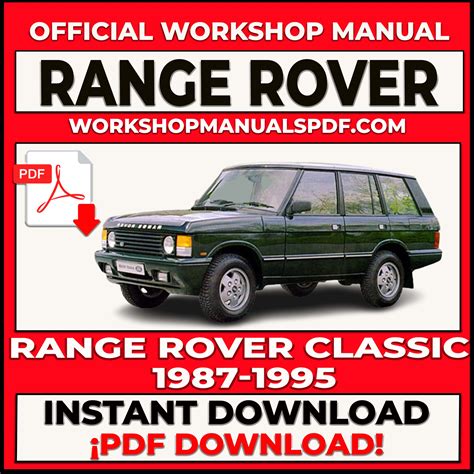 Range rover classic 1994 1995 workshop repair service manual. - Manuale di riparazione di honda gl1100.