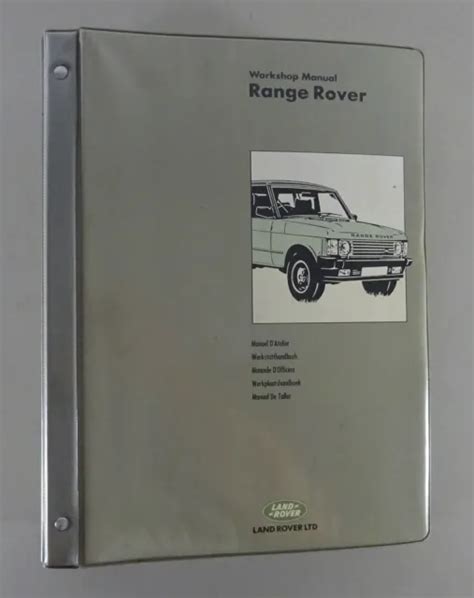 Range rover classic officina manuale di servizio. - Haynes jeep grand cherokee 93 04 repair manual.