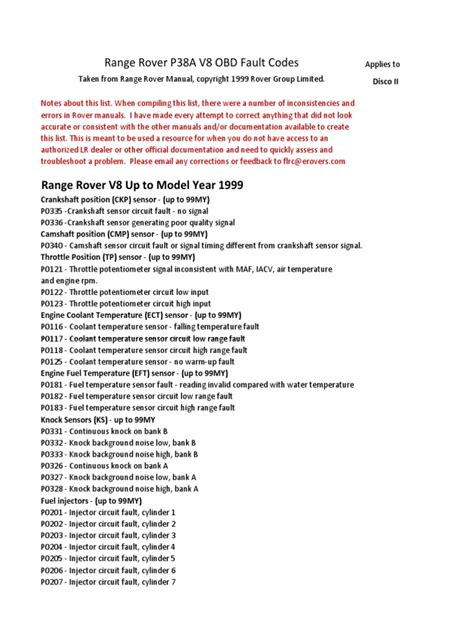 Range rover evoque fault codes list pdf.  Complete Range Rover fault codes database...