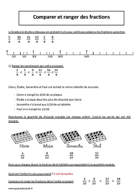 Ranger des fractions - Assistance scolaire personnalisée et …