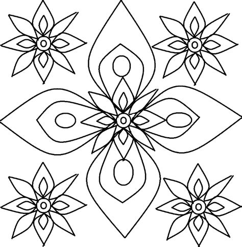 Rangoli Coloring Pages Printable