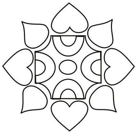 Rangoli Design Coloring Page Color Luna