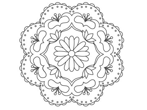 Rangoli Pattern Colouring Pages for Kids