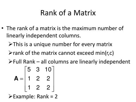 Rank of a matrix. Things To Know About Rank of a matrix. 