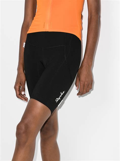 Rapha cycling. Durable Thermoroubaix fabric with Thermolite fleece lining. DWR application for weather resistance. Seams positioned away from front and back of the knee. Lightweight mesh bib. Reflective Rapha logos. Elastic gripper on the back of cuff hem. Flatlock stitching. Classic chamois pad. Updated style for improved fit. 
