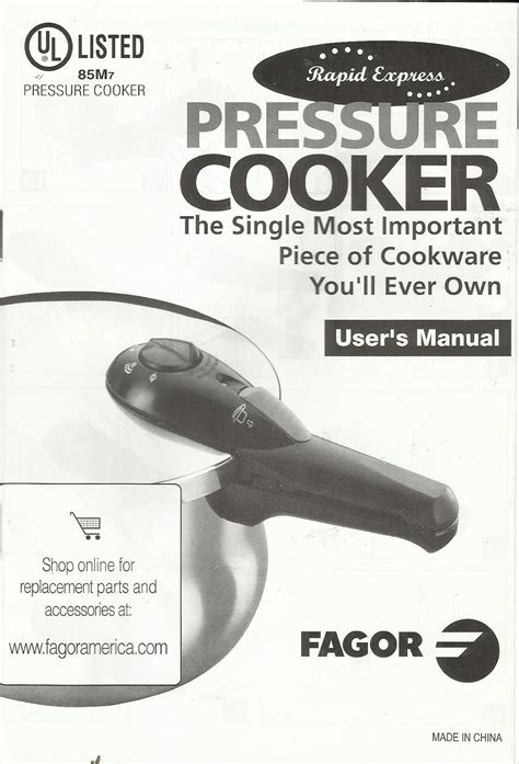 Rapid express pressure cooker users manual by fagor 61 pages cookware not included. - Gs 340 yamaha snowmobile service manual.