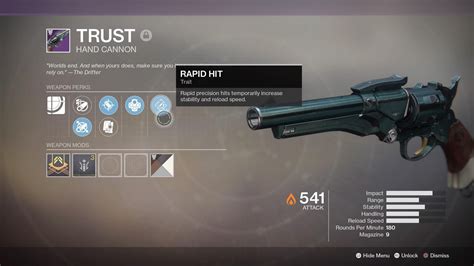 Mar 26, 2023 · Rapid Hit/Outlaw and Desperado is the best perk combination, allowing you to melt enemies after you land a precision kill. ... This 450 RPM Pulse Rifle is one of Destiny 2's most stable Primary ... . 