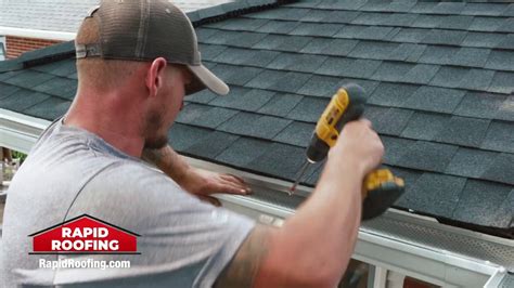 Rapid roofing. “Highly recommend this business. They were responsive on the front (sales) end and did excellent, quick work. Both the salesman and foreman were available by text and responded 