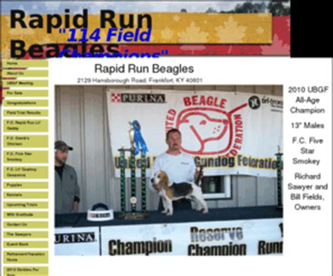 UNITED BEAGLE GUNDOG FEDERATION NATIONAL ALL-AGE RUN-OFF RESULTS CLASS: 15" Females DATE CLASS STARTED: 11/1/2013 NUMBER OF ENTRIES: 62 CONFORMATION JUDGE: Kaylynn Williams ... FC Rapid Run Lil Get Down On It Dam: FC M.S. Butterfly Dam: FC Persimmon Ridge Little Tracy 3rd Runner Up 3rd Runner Up Name: FC Five Star Smokey Name: FCGD Rapid Run .... 