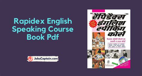 Rapidex English Speaking Course Book PDF InstaPDF