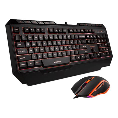 Rapoo gaming keyboard.  Rapoo Gaming KB+ Mouse V100 BE- Ergonimisch Design- ...