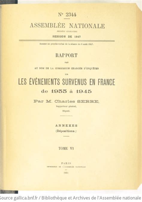 Rapport fait au nom de la commission (1) chargée d'enqueter sur les événements survenus en france de 1933 à 1945. - Instructores solución manual de física moderna serway.