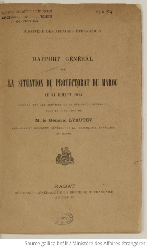 Rapport général sur la situation du protectorat au maroc au 31 juillet 1914. - Study guide for florida permit test.