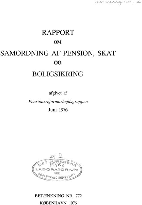 Rapport om samordning af pension, skat og boligsikring. - Hampton bay bercello estates ceiling fan manual.