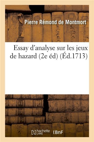 Rapport sur les jeux de hazard. - Solution manual of theory machines by khurmi gupta.