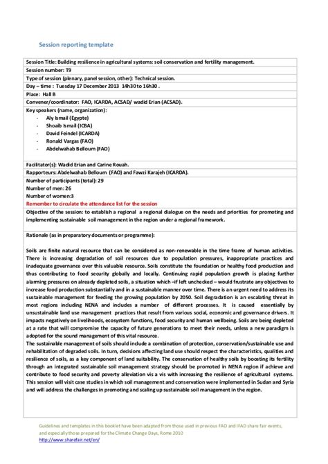 Rapporteur Report Template - Report Template