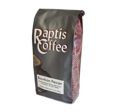 Raptis Coffee Roasters Bourbon Pecan Flavored Ground Coffee …