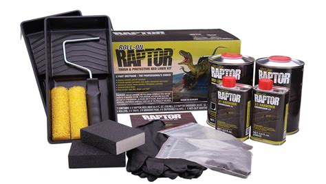 RAPTOR's textured finish can be applied with a brush or roller and easily blends for seamless touch-ups. 2. IT'S TOUGH. Up to 5 times thicker than normal automotive paints, this 2K coating resists UV fade, corrosion and is hard to chip or scratch. Touch-ups blend right in. Perfect for bush-bashing 4WD vehicles. 3.. 
