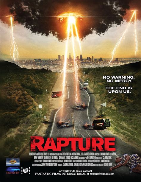 Rapture movie. The Rapture is an eschatological position held by some Christians, particularly those of American evangelicalism, consisting of an end-time event when all dead Christian believers will be resurrected and, joined with Christians who are still alive, together will rise "in the clouds, to meet the Lord in the air.". The origin of the term extends from the First Epistle … 