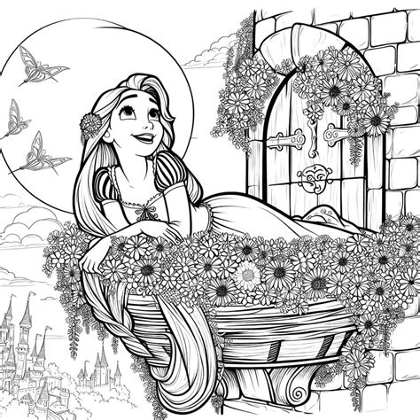 Rapunzel Coloring Shee
