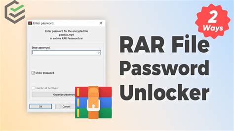 Rar password unlocker. Apr 24, 2023 · Step 1: Open the password protected RAR file with the RAR decompression utility. Step 2: From there, you can now right-click on the locked file and select "Extract to" and you will choose the location to extract the files. Step 3: Next, the program will prompt you to enter the password of the RAR file. 