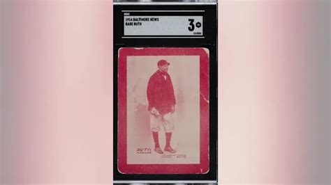Rare, expensive 1914 Babe Ruth rookie card to be displayed at museum in Baltimore