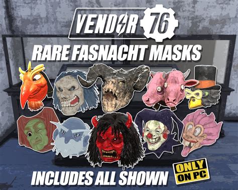 Rare Fasnacht masks throughout the years : r/fo76 - Reddit