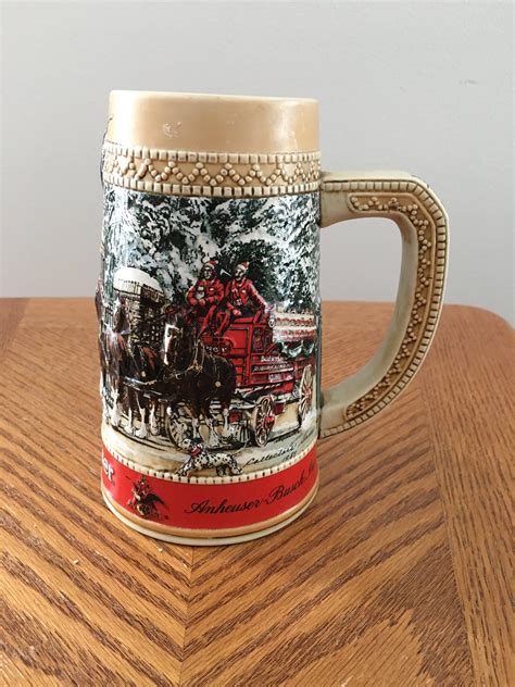 Rare budweiser steins. Vintage Rare Budweiser Stein | Auto Racing Sports "Chasing The Checkered Flag" Beer Mug by Anheuser Busch from the 1990s ad vertisement by transistorsisters Ad vertisement from shop transistorsisters transistorsisters From shop transistorsisters. Sale Price $18.75 $ 18.75 $ 25.00 Original Price $25.00 ... 