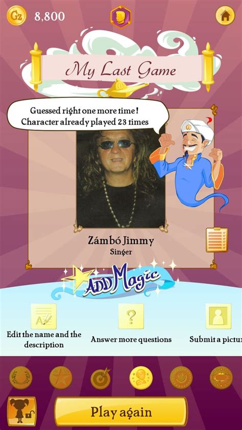 Rarest character in akinator. Akinator has a content rating "High Maturity" . Akinator has an APK download size of 56.27 MB and the latest version available is 8.5.26 . Designed for Android version 5.0+ . Akinator is FREE to download. Akinator can read your mind just like magic and tell you what character you are thinking of, just by asking a few questions. 
