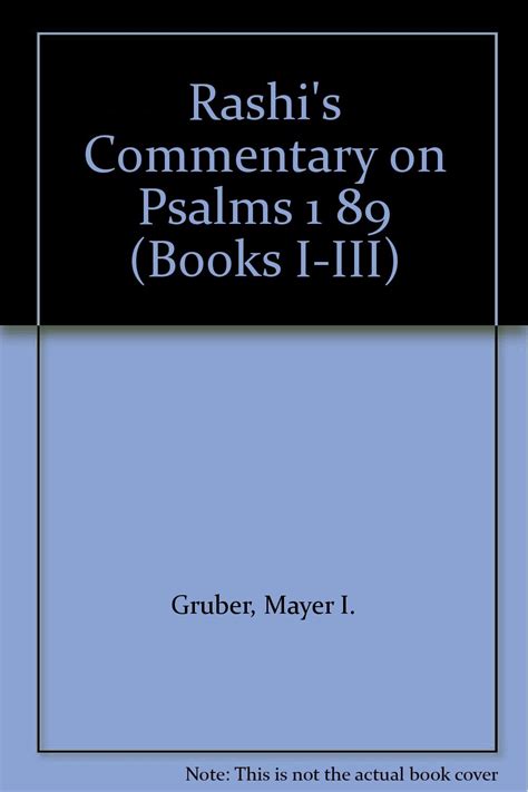 Rashis Commentary On Psalms 1 89 Books I Iii With English Translation Introduction And Notes
