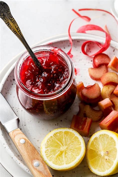 Raspberry Rhubarb Jam (no pectin) - Baran Bakery