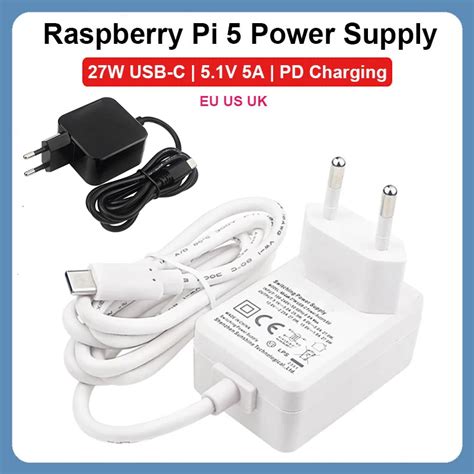 Raspberry pi 5 charger.  Experience reliable power with the specially ...