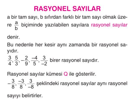 Rasyonel Sayı Nedir. 