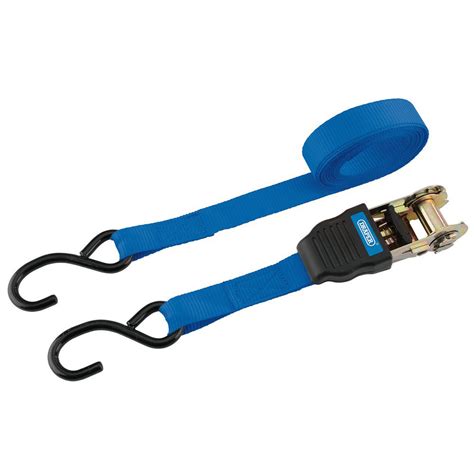 Ratchet Tie Down Straps, 4.5m x 25mm, 225kg (4 Piece)