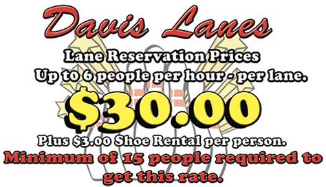 Rates Davis Lanes in Layton, UT