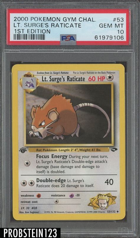 Raticate (1st Edition) - Professional Sports Authenticator (PSA)