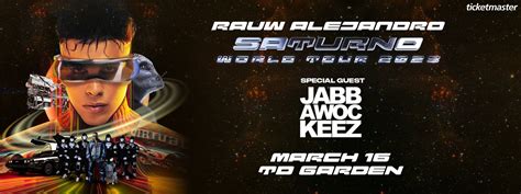 Rauw alejandro td garden. Jan 11, 2023 · Rauw Alejandro announces his 2023 world tour with special guest Jabbawockeez. See the U.S. dates and venues. 