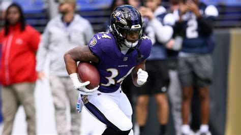 Ravens rookie RB Keaton Mitchell among 7 inactives; Cardinals CB Kei’Trel Clark a healthy scratch