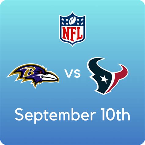 Ravens vs texans odds. Sep 10, 2023 · The moneyline is currently at Ravens -450/Texans +350, after opening -500/+375. The total is down a point to 43.5 in BetMGM's NFL odds Week 1 market. The latest move came Monday, from 44 to 43.5. Ticket count is almost dead even, while 71% of money is on the Over. UPDATE 1:30 P.M. ET MONDAY, AUG. 28: Baltimore went 10-7 SU/6-9-2 ATS last ... 