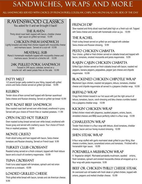 Ravenswood Clifton Park, NY 12065 - Menu, 195 Reviews and 50 …