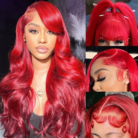 Ravishing Red Human Hair Lace Wigs: A Guide to Alluring Transformations