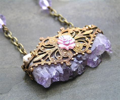 Raw Amethyst Jewelry - Etsy