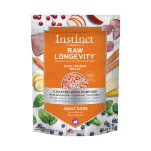 Raw Longevity Adult Frozen Rabbit Bites Dog Food