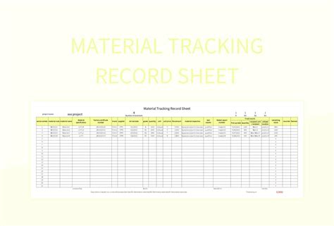 Raw Material Tracking Excel Doctemplates Gambaran